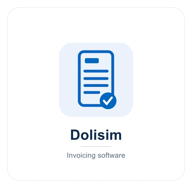 Dolisim management software: professional invoicing