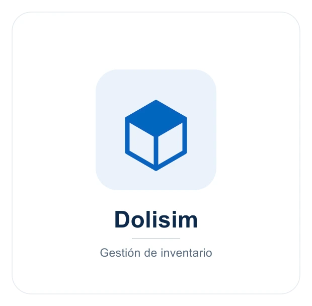 Software de gestión de inventario Dolisim: niveles de stock en tiempo real y alertas de stock bajo