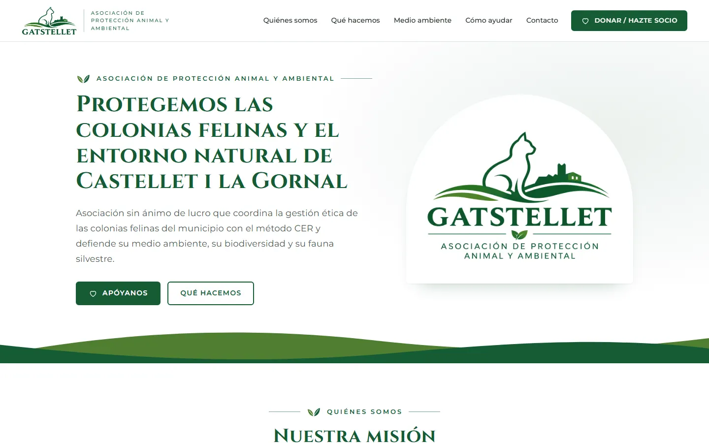 Página de inicio del sitio Asociación Gatstellet